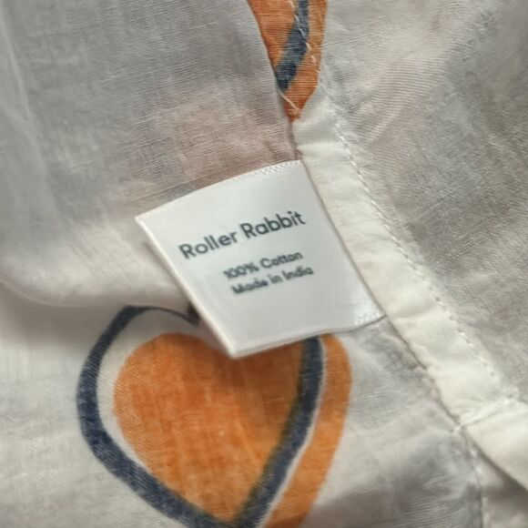 Roller Rabbit Big Hearts Button Down Cotton Pajama Set XL - Picture 6 of 6